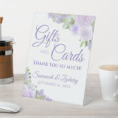 Lavendel Boho Bloemen Elegante Trouwgeschenken & K Reclamebord Met Voetstuk (Insitu)