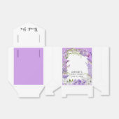 Lavendel Boho Bloemen Gepersonaliseerd Baby shower Bedankdoosjes (Uitgevouwen)