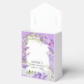 Lavendel Boho Bloemen Gepersonaliseerd Baby shower Bedankdoosjes (Geopend)