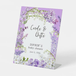 Lavendel Boho Bloemen Kaarten & Geschenken Reclamebord Met Voetstuk