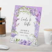 Lavendel Boho Bloemen Kaarten & Geschenken Reclamebord Met Voetstuk (Insitu)