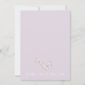Lavendel Boho Bloemige Vlinderminnen Baby Shower Kaart (Achterkant)