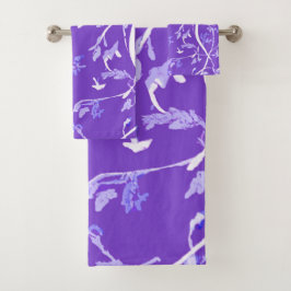 Lavendel Boho Chic Bladeren Bad Handdoek