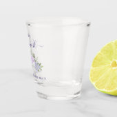 Lavendel Boho Floral Elegant Bruidsmeisje Bruiloft Shot Glas (Rechts)