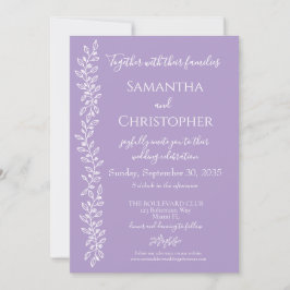 Lavendel Boho Romantische Botanische Minimale brui Kaart