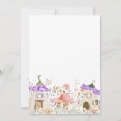 Lavendel Boho Wildflower Fairy 1e verjaardag Kaart (Achterkant)