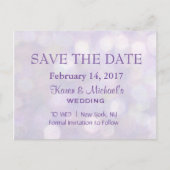 Lavendel Bokeh | De datum opslaan Aankondigingskaart (Voorkant)