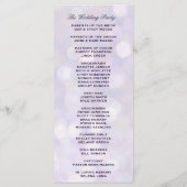 Lavendel Bokeh hoogtepunten bruiloft programma Programmakaart (Achterkant)