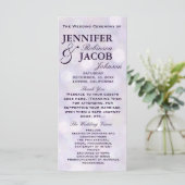 Lavendel Bokeh hoogtepunten bruiloft programma Programmakaart (Staand voorkant)