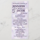 Lavendel Bokeh hoogtepunten bruiloft programma Programmakaart (Voorkant)