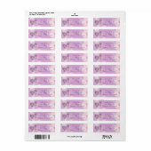 Lavendel Bokeh Vlinders Etiket (Full Sheet)