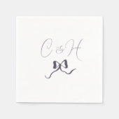 lavendel boog bruiloft servet (Voorkant)