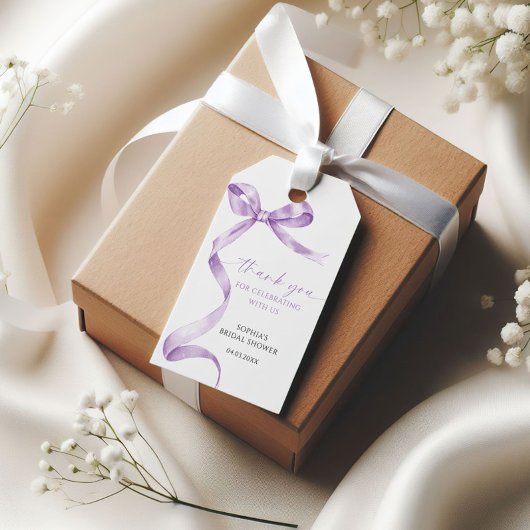 Lavendel Boog Douche Favoriet Gift Label Cadeaulabel