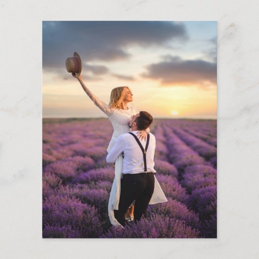 Lavendel boog foto sage budget bruiloft (Achterkant)