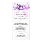 Lavendel boog verjaardagsmenu kaart (Voorkant)