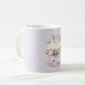 Lavendel Boog Wilde Bloem Liefde Cupcake Koffiemok (Voorkant links)
