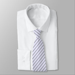 Lavendel / Bord Violet & Houtskool Grijze Pinstrip Stropdas