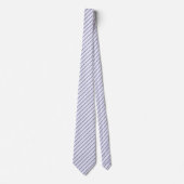 Lavendel / Bord Violet & Houtskool Grijze Pinstrip Stropdas (Voorkant)