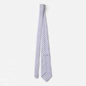 Lavendel / Bord Violet & Houtskool Grijze Pinstrip Stropdas (Achterkant)