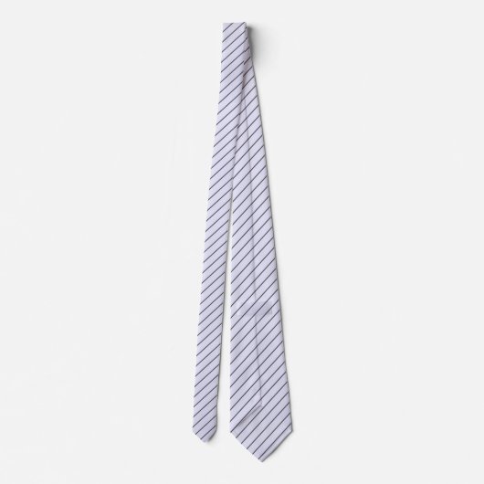 Lavendel / Bord Violet & Houtskool Grijze Pinstrip Stropdas (Achterkant)