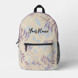Lavendel Botanisch | Elegante Pastel Bloem Bedrukte Rugzak