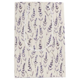 Lavendel botanisch inpakpapier – Vintage bloemen Medium Cadeauzakje