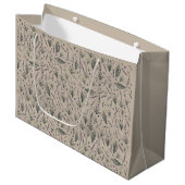 Lavendel Botanisch Patroon Cadeautas (Voorkant Gekanteld)