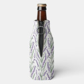 Lavendel Botanisch Patroon Flesjeskoeler (Fles Achterkant)