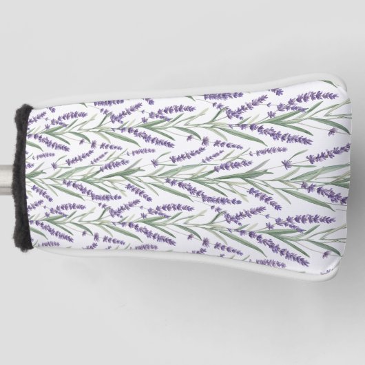 Lavendel Botanisch Patroon Golfheadcover (Voorkant)