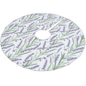 Lavendel Botanisch Patroon Kerstboom Rok (Gekanteld)