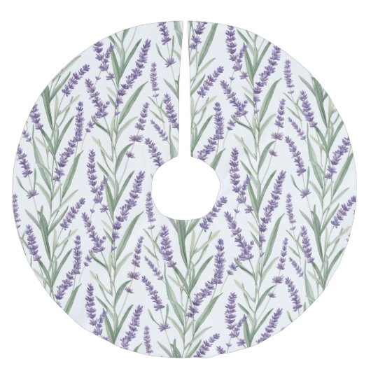 Lavendel Botanisch Patroon Kerstboom Rok (Voorkant)