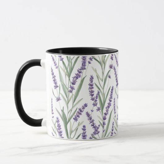 Lavendel Botanisch Patroon Mok (Links)