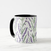 Lavendel Botanisch Patroon Mok (Voorkant links)