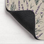 Lavendel Botanisch Patroon Muismat (Hoek)