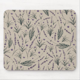 Lavendel Botanisch Patroon Muismat