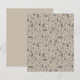 Lavendel botanisch patroon papier vel