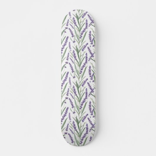 Lavendel botanisch patroon persoonlijk skateboard (Voorkant)