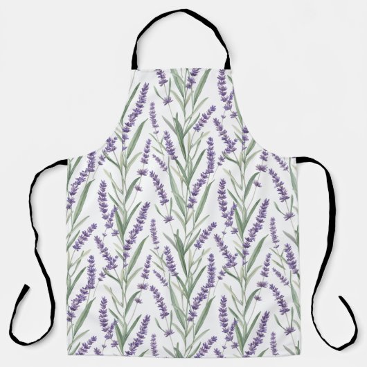 Lavendel Botanisch Patroon Schort (Voorkant)