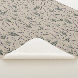 Lavendel Botanisch Patroon Sherpa Dekbed Deken