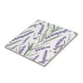 Lavendel botanisch patroon tegeltje (Zijkant)