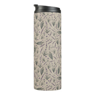 Lavendel botanisch patroon thermische tumbler thermosbeker
