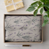 Lavendel botanisch patroon tissuepapier (Geschenk)