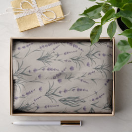 Lavendel botanisch patroon tissuepapier