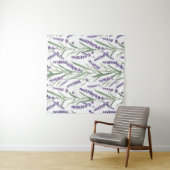 Lavendel botanisch patroon wandkleed (In situ)