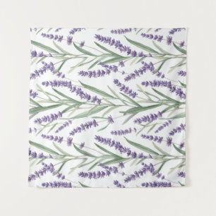 Lavendel botanisch patroon wandkleed