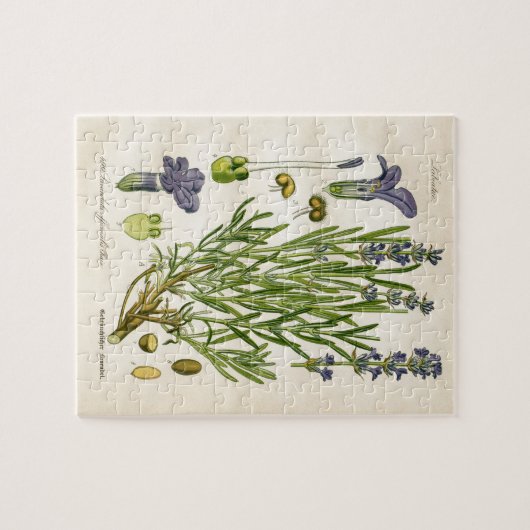  lavendel Botanische Afdruk Legpuzzel (Horizontaal)