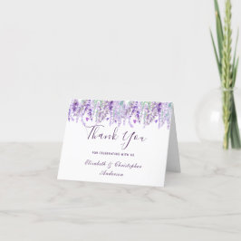 Lavendel Botanische Aquarel Trouw Dankjewel  Bedankkaart