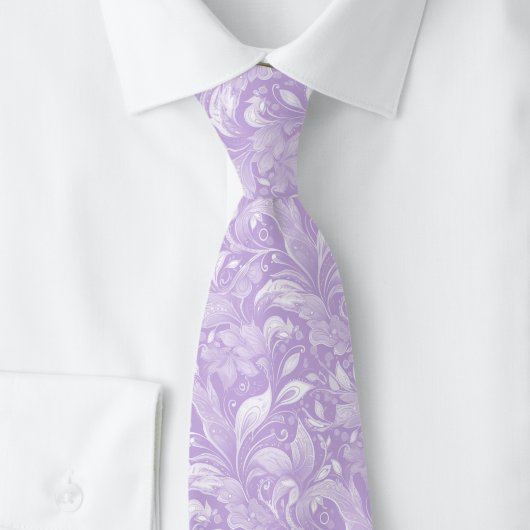 Lavendel Botanische Batik Stropdas