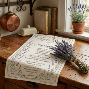 Lavendel Botanische Beige Naam Gebed des Heren Theedoek