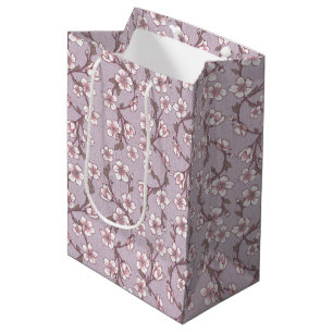 Lavendel Botanische Bloemen Geschenktas – Paarse L Medium Cadeauzakje